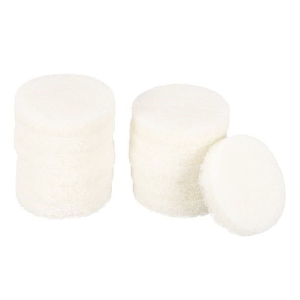 Uxcell 12pcs Almohadillas de Fregado 500 Grits 2" Brocha de Poder de Taladro Disco de Condicionamiento de Superficie de Gancho y Bucle Blanco 450#