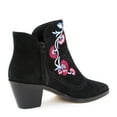 thumbnail image 2 of REBECCA MINKOFF Women's Suede Lulu Embroidery Booties, Black, 9.5, 2 of 3