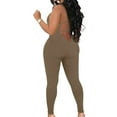 thumbnail image 5 of Fjofpr Womens Shapewear Women's Sleeveless Backless Waist Closing Jumpsuit Solid Color High Waist Tight Sports Yoga Jumpsuit, 5 of 6