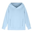 thumbnail image 5 of WUANDIXFA Hoodie for Kids Fashion Hoodie Hoodies for Teen Girls Trendy Preppy Tween Girls Hooded Sweatshirt Long Sleeve Shirts Youth Cute Clothes with Pocket,Light Blue,5-6 Years, 5 of 8