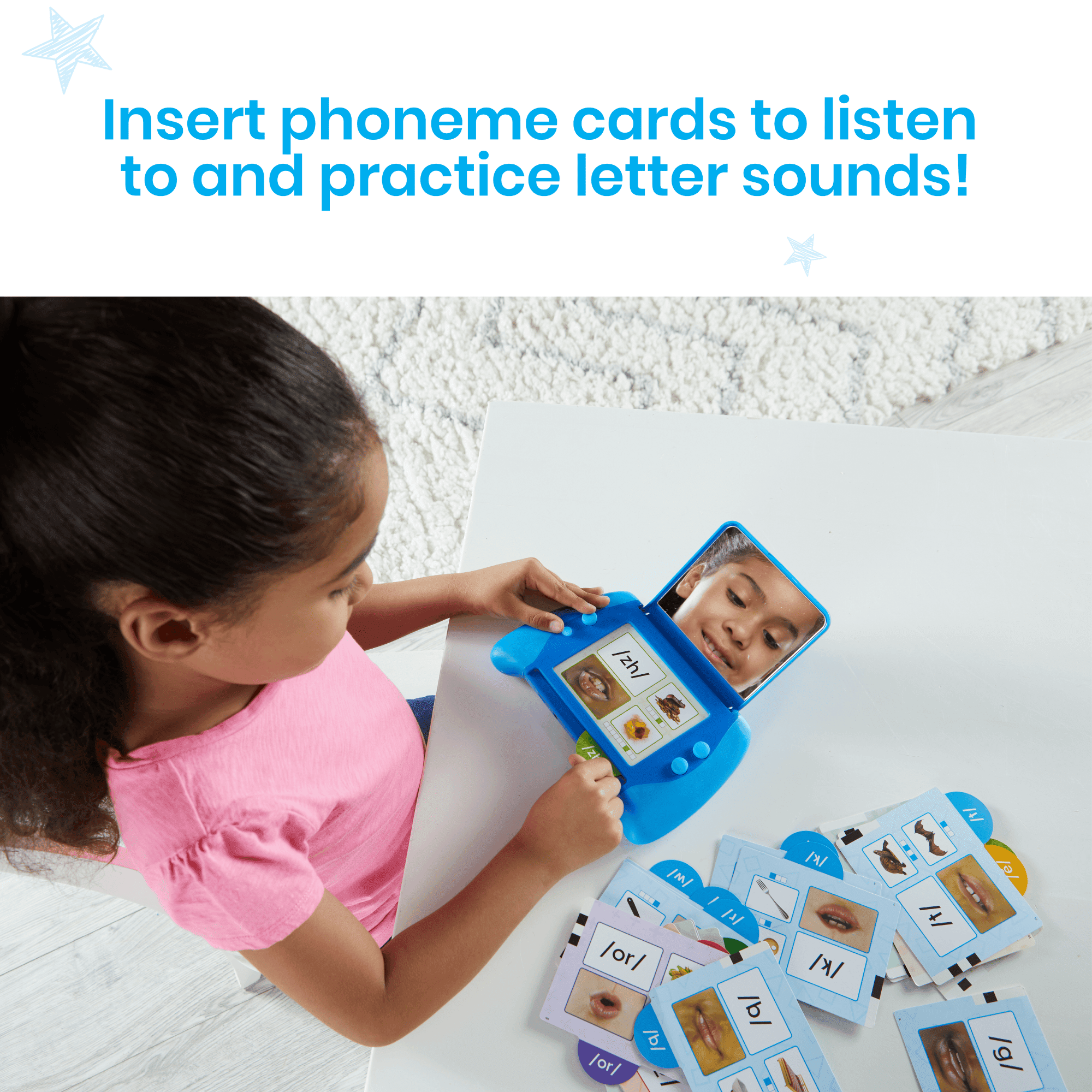 hand2mind Talking Mirror My Sounds Phoneme Set, Learning Phonemic Awareness, Phonics Games, Ages 3+