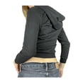 thumbnail image 4 of xiaxaixu Femmes Zip Up Sweat à Capuche à Manches Longues Sweat-Shirt Imprimé Crop Tops, 4 of 7