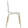 thumbnail image 2 of Modern Contemporary Kitchen Wood Dining Chairs Set of Two White, 2 of 4