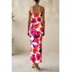 thumbnail image 2 of Vestido largo PRETTYGARDEN para mujer, verano 2025, floral, blanco, 2 of 9