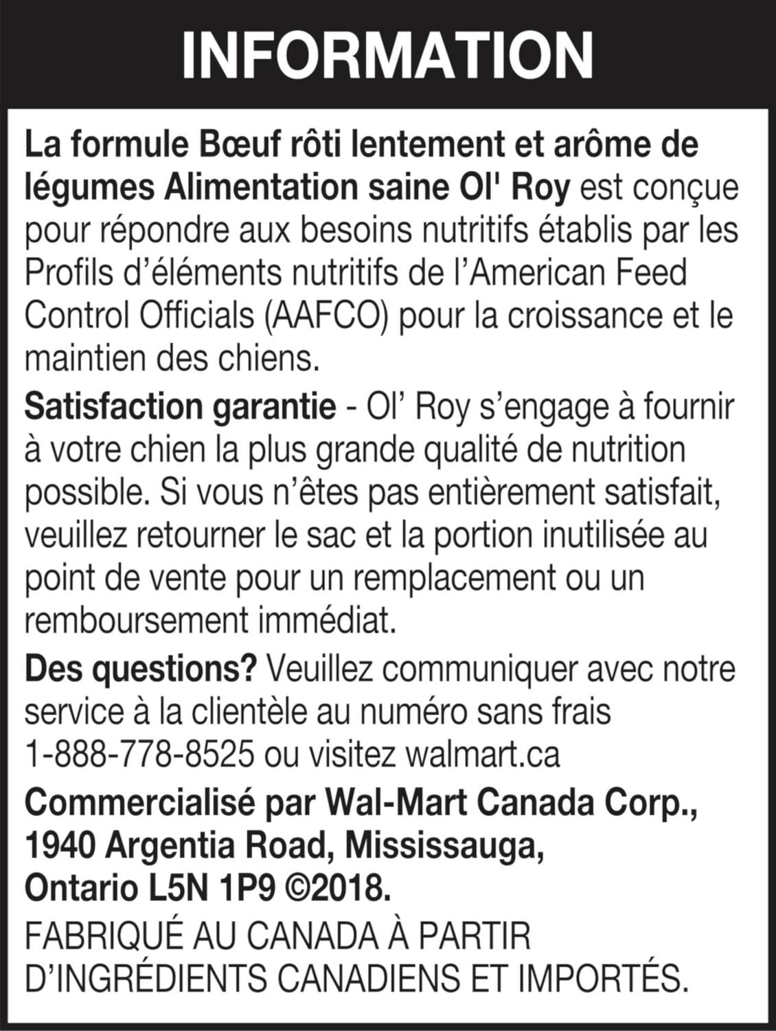 Ol' Roy Healthy Nutrition Slow Roasted Beef & Vegetable Flavour - Dry food for Adult dogs