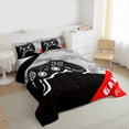 thumbnail image 3 of Manfei Cartoon Gamepad Bedding Comforter Set for Boys, Geometric Honeycomb Twin Comforter Sets, Moden Gaming Lover Reversible Bedding Set, Super Cozy Room Decor, 2-Piece, 3 of 8