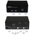 thumbnail image 4 of StarTech.com Dual Monitor DisplayPort KVM Switch - 2 Port - USB 2.0 Hub - Audio and Microphone - DP KVM Switch (SV231DPDDUA) Black, 4 of 5