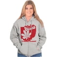 thumbnail image 4 of Ohio Shaped State Pride Buckeye Leaf Zip Up Hoodie Men's Women's Brisco Brands M, 4 of 6
