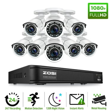 ZOSI H.265+ 8CH 5MP Lite DVR 1080P Home Security Camera System Outdoor ...