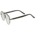 thumbnail image 3 of sunglassLA - Technologic Full Metal Crossbar Flash Mirror Flat Lens Aviator Sunglasses - 54mm, 3 of 4