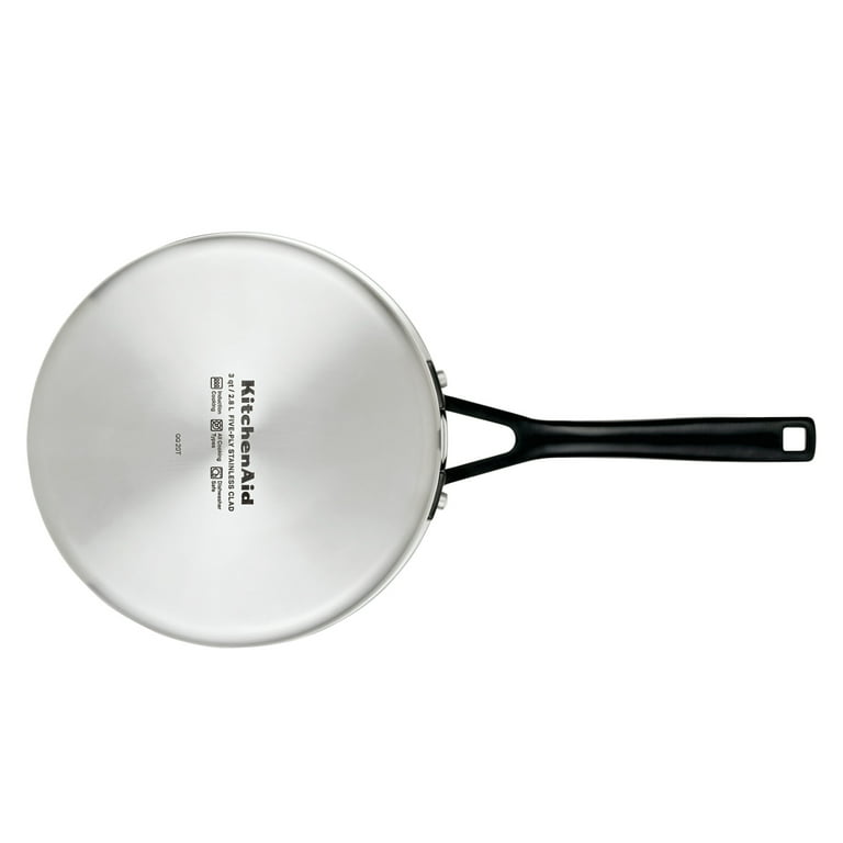 KitchenAid 5-Ply Clad Stainless Steel Induction Saucepan with Lid