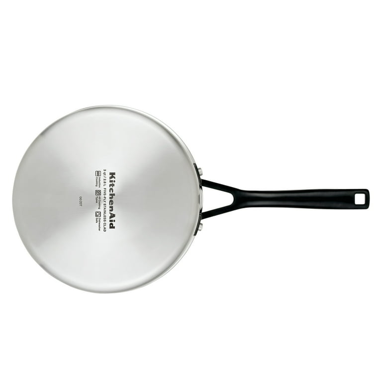 All Clad 3 qt 11 Stainless Steel Saute Pan with Lid - 21 L x 11 1/8 W x  5 H 