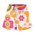 thumbnail image 3 of HAIJIE Women Swim Shorts Adjustable Ruched Side Bikini Shorts Short Pants Beach Shorts for Girlfriend Women Elastic Waist Embroidered Ruffle Shorts, 3 of 3