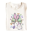 thumbnail image 5 of Fun Easter Nurse Shirt for Women - Cute Bunny Bow Stethoscope Graphic Tee Natural Shirt Adult Large, 5 of 7