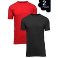 thumbnail image 2 of Men's Short Sleeve Crew Neck Cotton Blend Classic Tee (S-3XL) 2 Pack, 2 of 7