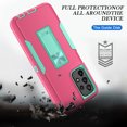 thumbnail image 2 of NIFFPD Samsung A23 5G Case, Galaxy A23 5G Case, Heavy Duty Shockproof Phone Case with Kickstand Support Car Mount for Samsung Galaxy A23 5G Rose Red&Green, 2 of 7