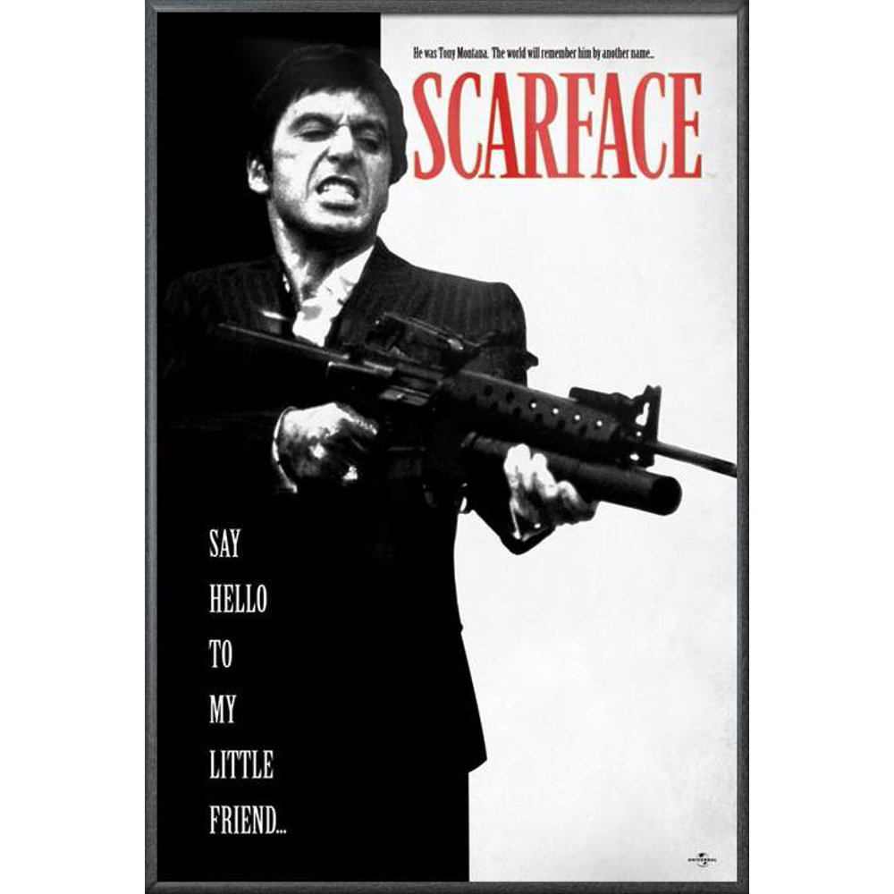 Scarface Framed Movie Poster / Print (Tony Montana Say Hello To My