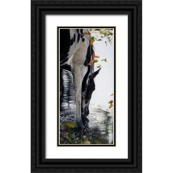 Harrison, Lesley 17x32 Black Ornate Wood Framed with Double Matting Museum Art Print Titled - Afternoon Drink