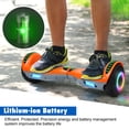 thumbnail image 4 of SISIGAD 6.5" Two-Wheel Self Balancing Hoverboard with Bluetooth and LED Lights Electric Scooter Hoverboard for Kids Orange-Gray, 4 of 5