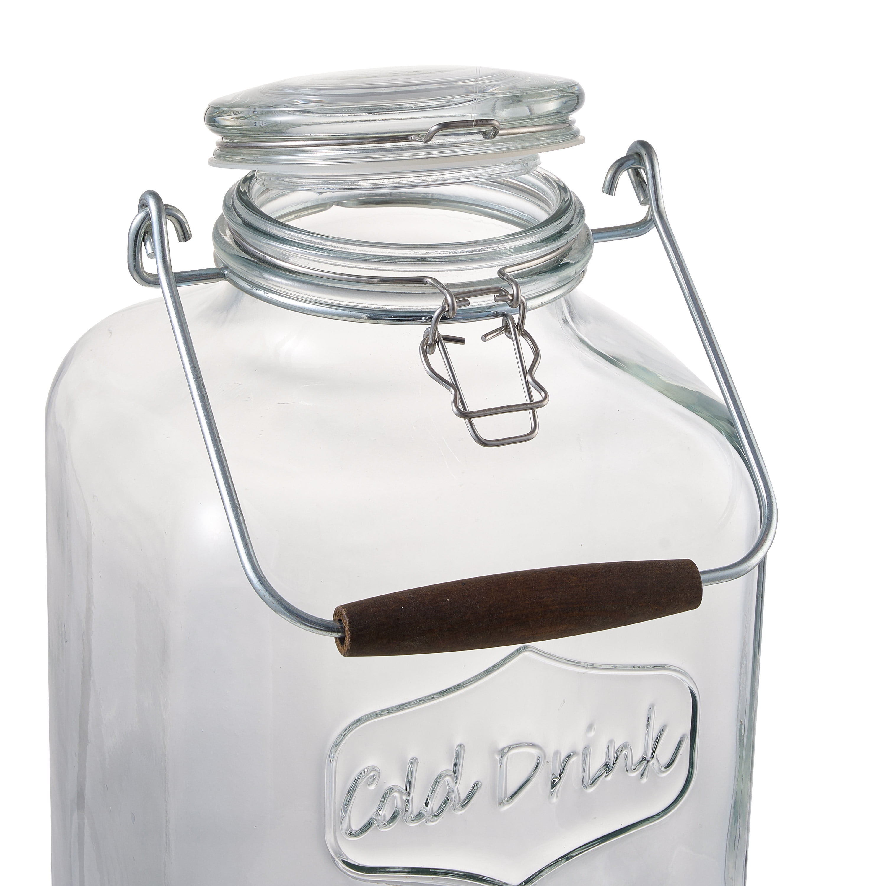 Better Homes & Gardens Glass 2 Gallon Beverage Dispenser with Glass Clamp Lid