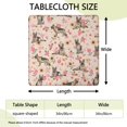 thumbnail image 2 of German Shepherd Dog and Flower Square Fitted Tablecloth with Elastic Edge,Square Table Cover,Washable Elastic Table Cover for Home Kitchen Party Decor 34"x34", 2 of 6
