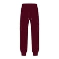 thumbnail image 7 of XuJwPNcy Men's Sweatpants with Pockets Elastic Waist Cotton Joggers Active Athletic Workout Cargo Pants Running Outfit(Wine,XX-Large), 7 of 7