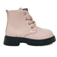 thumbnail image 5 of SNJ Girls Pull-On Lace-Up Comfort Combat with Side Zipper Ankle Boots (Toddler/Little Kid), 5 of 6