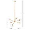thumbnail image 3 of SAFAVIEH Cantori 6-Light Glam Gold Steel Chandelier, 3 of 6
