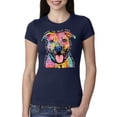 thumbnail image 1 of Dean Russo Best Dog Dog Lover Womens Slim Fit Junior Tee, Navy, Small, 1 of 6