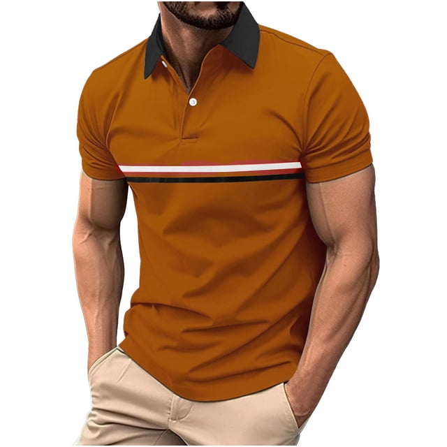 Fankiway Cardigan à Boutons pour Homme à Manches Courtes, Col à Revers, Chemise de Sport à Empiècements, Chemise de Base, Chemises pour Hommes à Manches Courtes, Chemise Décontractée à Col à Revers