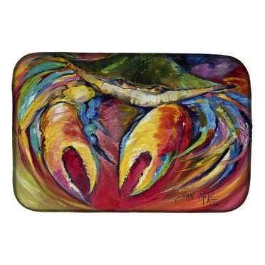 Carolines Treasures JMK1106DDM Blue Crab Stars Dish Drying Mat 14 x 21" multicolor