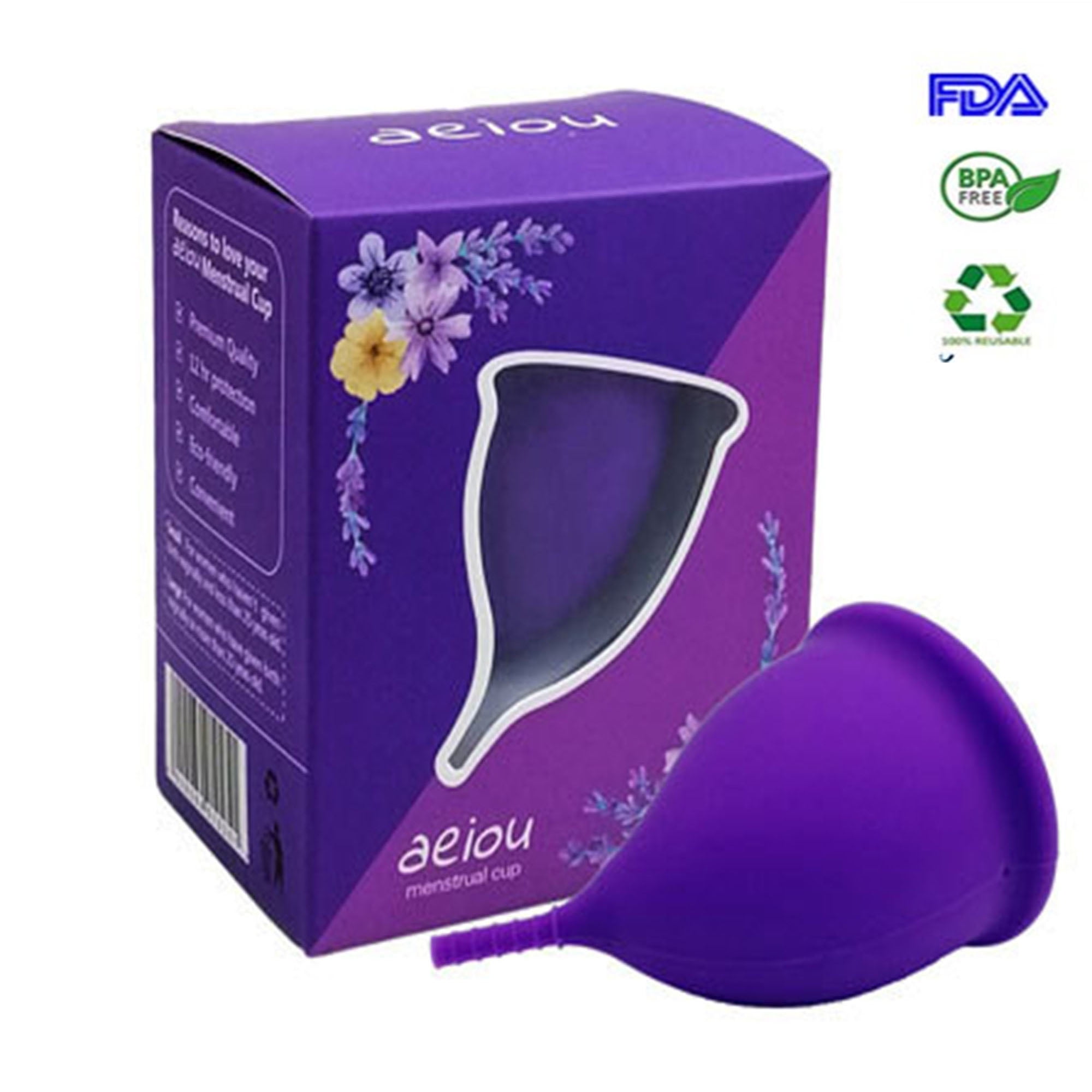 Reusable Menstrual Cup,Tampon and Pad Alternative,Soft and Flexible