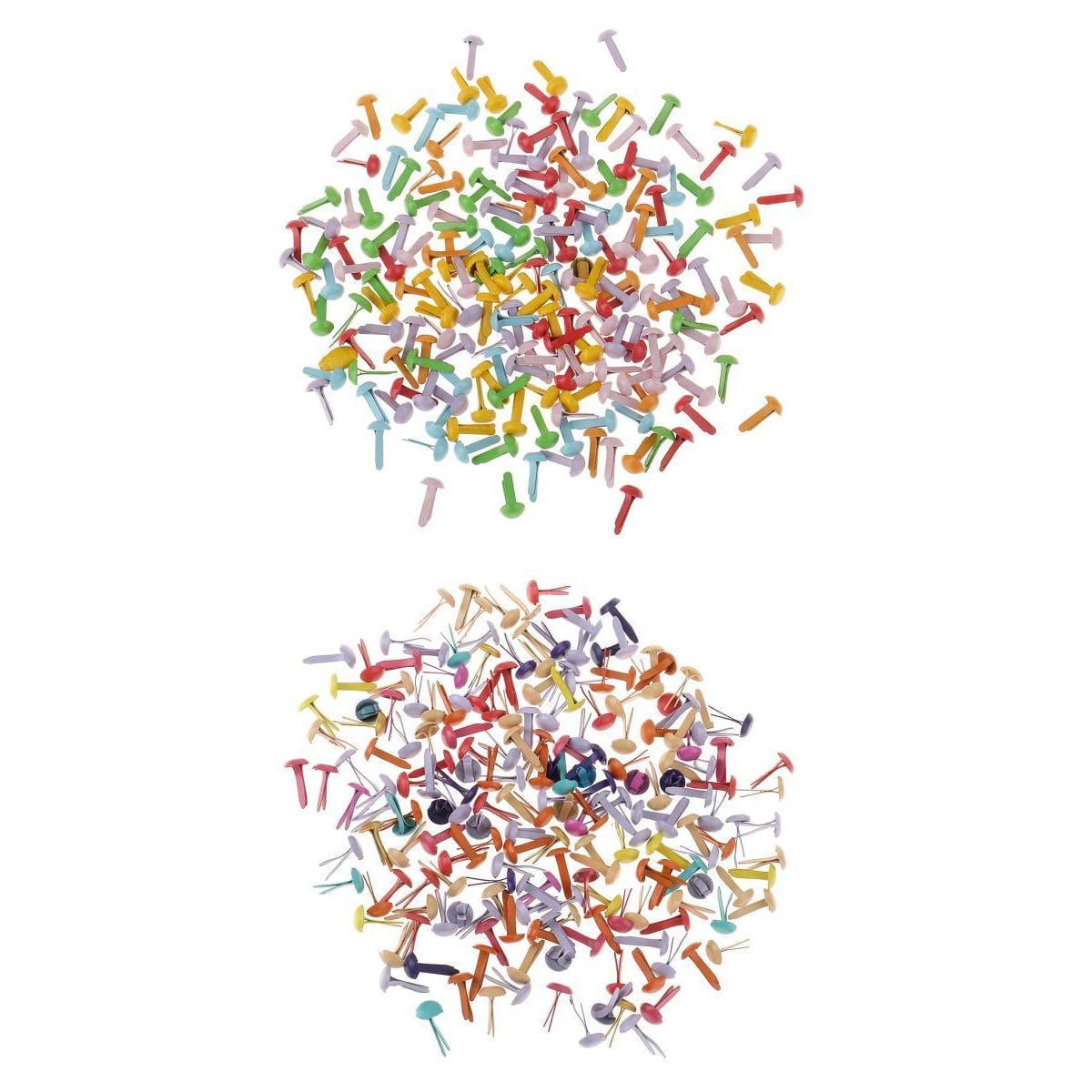 400 Pieces Metal Round Brads Scrapbook Brads Paper Craft Decoration