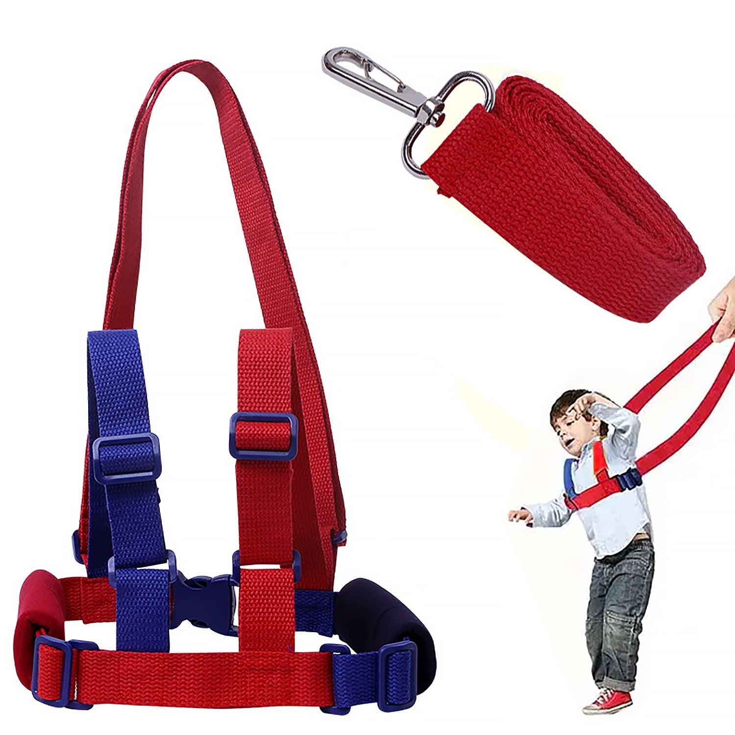 2 in 1 Toddler Leash - Anti Lost Leash for Toddlers - Toddler Harness, Baby Leash, Leash for Toddlers, Child Leashes for Toddlers, Not Easy to Open Without Key