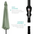 thumbnail image 6 of Best Choice Products 10ft Outdoor Steel Market Patio Umbrella w/ Crank, Tilt Push Button, 6 Ribs - Sage Green, 6 of 7