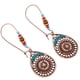 thumbnail image 1 of CRILSTYLEO 1Par Aretes Decorativos En Estilo Folclórico Con Hueco Y Color Marrón, 1 of 6