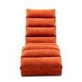 thumbnail image 4 of Massage Chaise Lounge, Electric Recliner Chair with 8 Massage Zones and 5 Modes, Modern Linen Upholstered Lounger with Side Pocket and Ergonomic Backrest Lounge Chair for Living Room, Orange, 4 of 7
