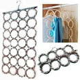 thumbnail image 4 of Ties Belt Display Holder Scarf Hanger Circle Storage 28/12 Holes Scarves Holder Closet Storage Rack, 4 of 10