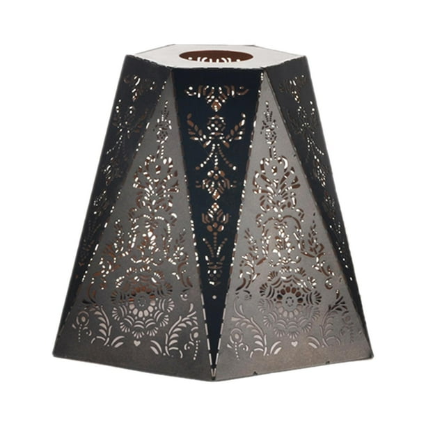 Pantalla de lámpara decorativa Jinwen Pantalla de hierro tallada cubierta de pantalla de lámpara de jaula de Metal