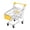 Yellow, variant on Mini Shopping Cart Ornament Tiny Grocery Trolley Model With Rolling Wheels Desktop Storage Holder For Home Office Shelf Decor(Orange-11.7Cm)