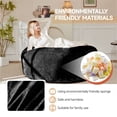 thumbnail image 3 of S-HOME Versatile 4FT Bean Bag Chair with Memory Foam and Washable Cover - Sofa for Living Room or Bedroom, Black, 3 of 6