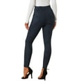 thumbnail image 3 of FAB CURVES Women's Faux Suede Leggings High Waisted Stretch Slim Pants XL Navy Blue, 3 of 6