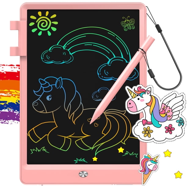 Tableta de escritura LCD FLUESTON Doodle Board de 10 pulgadas, rosa