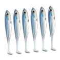 thumbnail image 3 of koolsoo 6 Pièces Leurre de Pêche Leurre de Bar Appâts de Pêche Réalistes Légers, 3 of 9