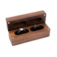 thumbnail image 1 of Organizador de anillos de madera de nogal, caja de madera para joyas, ideal para propuestas de compromiso., 1 of 5
