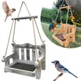 thumbnail image 1 of Comedero Para Pájaros Columpio Colgante Comedero Para Pájaros Silla De Madera Forma Columpio Comedero Para Pájaros Para Alféizar De Ventana Árbol Yuarrent PT002366-02, 1 of 6
