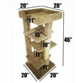 thumbnail image 2 of New Cat Condos Solid Wood Cat Tree-Color:Neutral,Style:4-Level/46 inch, 2 of 6