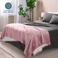 thumbnail image 4 of Manta de Cama de Felpa Sherpa Bare Home Reversible Ligera Tamaño Twin/Twin XL Rosa Claro, 4 of 6