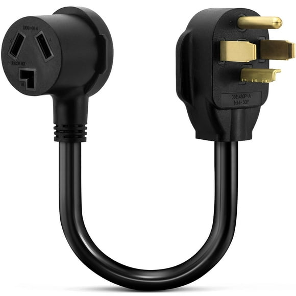 Adaptador de secadora WiMisom de 1.5 pies, 3 puntas a 4 puntas, 30 A, 250 V