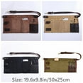 thumbnail image 7 of Garden Tool Belt Gardening Apron Multi Pocket Half Short Apron Genuine Leather Waist Belt Woodworker Electrician Tool Bag (Brown), 7 of 7